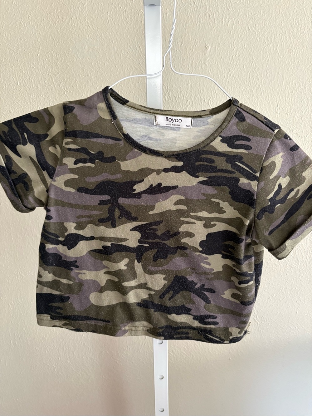 Kids' Camo Short Sleeve Tee - Olive Green